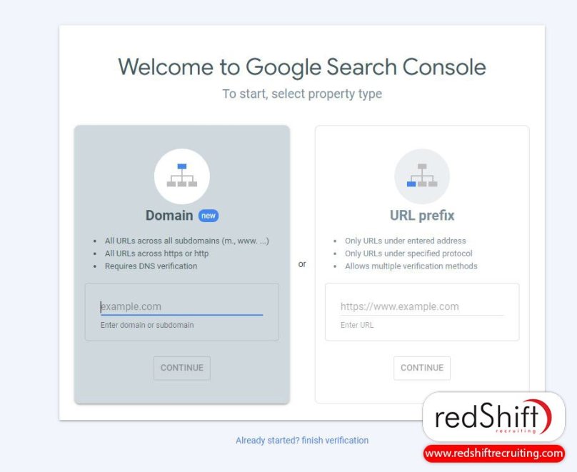 welcome to google search console